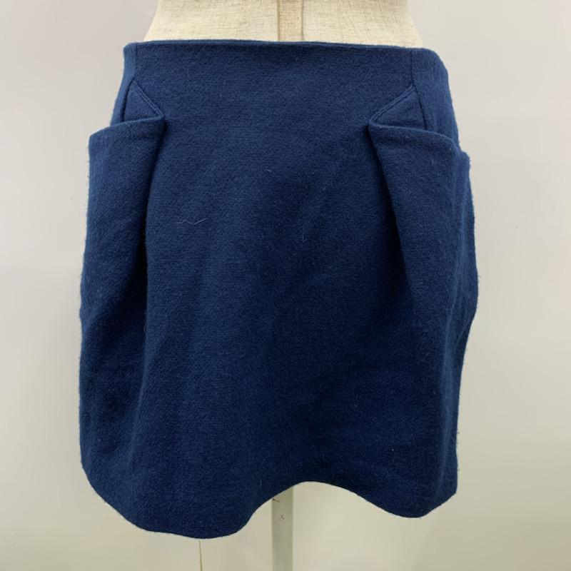 アクチュエル actuel スカート  タイトスカート M 無地 紺 / ネイビー /  レディース USED 古着 中古 10021542