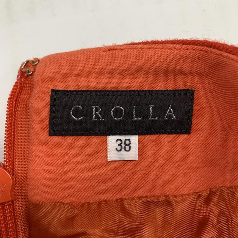 クローラ crolla スカート ひざ丈スカート Aラインスカート 無地 38 無地 赤 / レッド /  レディース USED 古着 中古 10021543