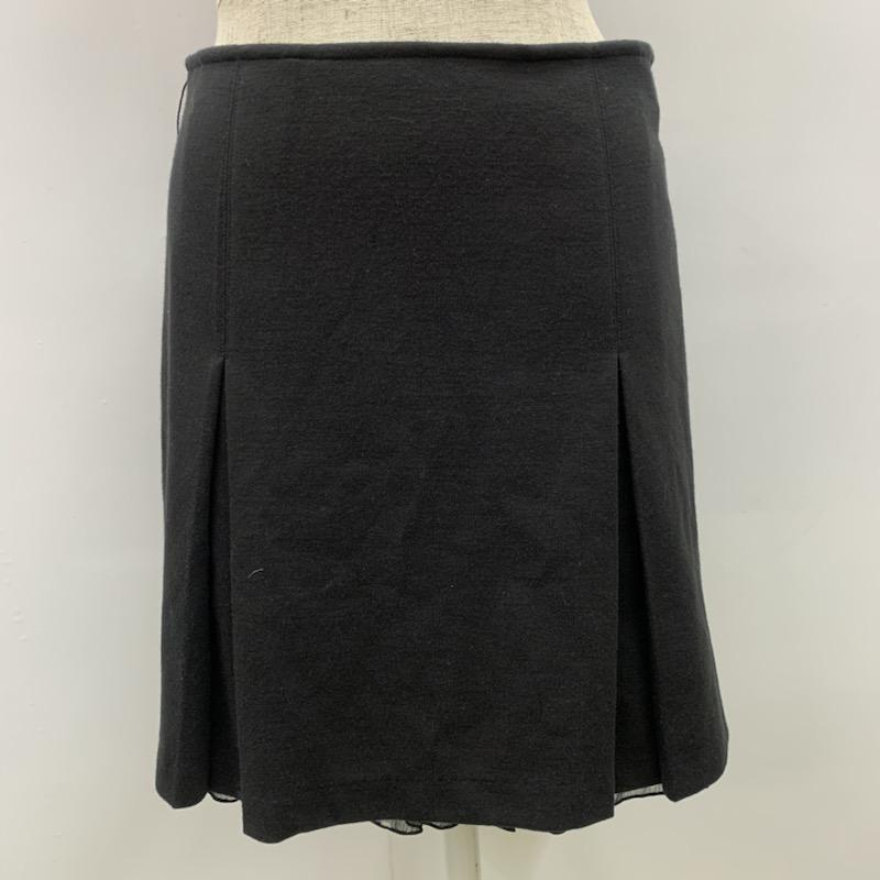 レストローズ L'EST ROSE スカート  フリル付ボックススカート 2 無地 黒 / ブラック /  レディース USED 古着 中古 10021544