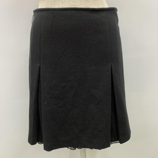 レストローズ L'EST ROSE スカート  フリル付ボックススカート 2 無地 黒 / ブラック /  レディース USED 古着 中古 10021544