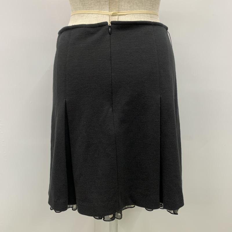 レストローズ L'EST ROSE スカート  フリル付ボックススカート 2 無地 黒 / ブラック /  レディース USED 古着 中古 10021544