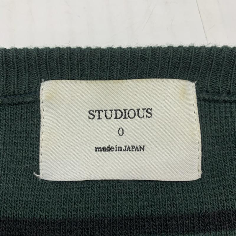 ステュディオス STUDIOUS ニット、セーター  ニット FREE ボーダー柄 緑 / グリーン /  レディース USED 古着 中古 10021583