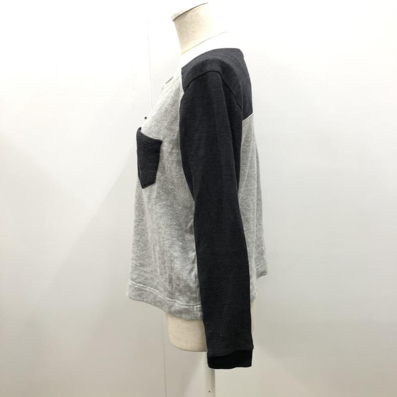 ローズバッド ROSE BUD カットソー  スウェットカットソー FREE 黒 / ブラック / X 灰 / グレー /  レディース USED 古着 中古 10021630