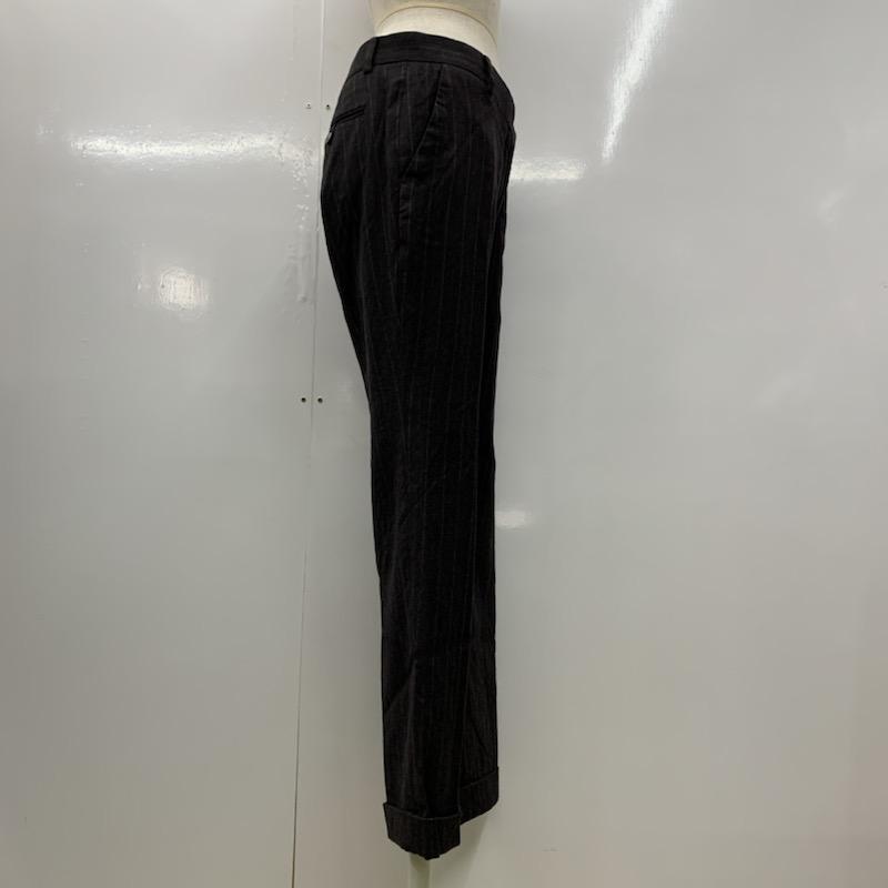 トゥモローランド TOMORROWLAND パンツ  カシミヤ混ストライプパンツ 38 無地 灰 / グレー /  レディース USED 古着 中古 10021657