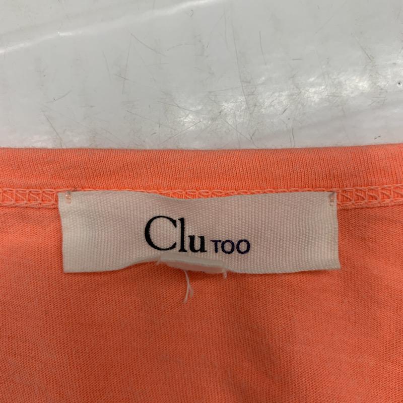 クルートゥ Clu Too カーディガン 長袖 裾シャツ切替カーディガン 1 無地 X チェック 橙 / オレンジ / X 白 / ホワイト / X 水色 / ライトブルー /  レディース USED 古着 中古 10021672