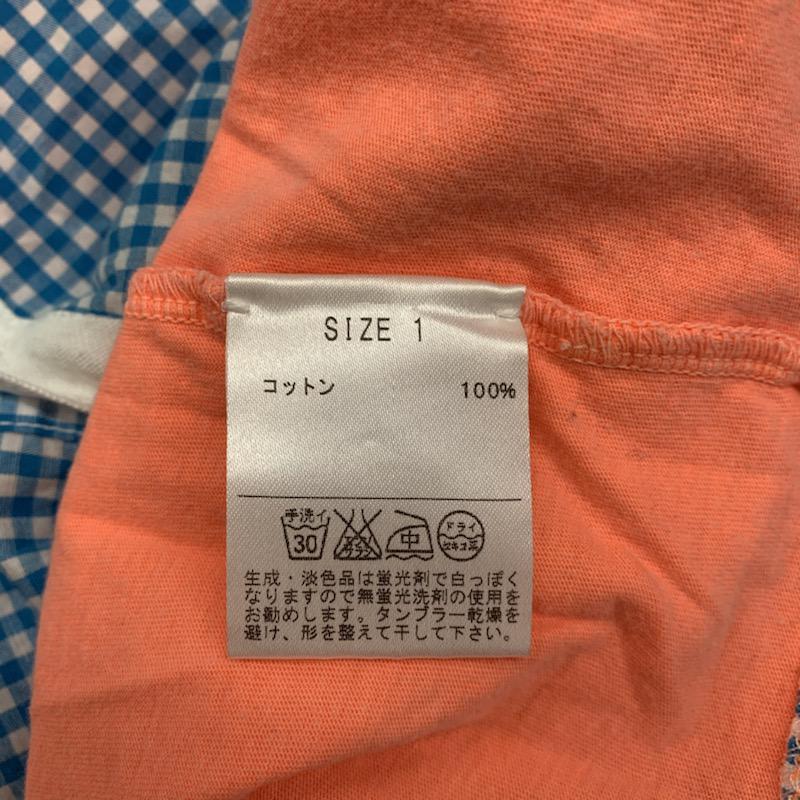 クルートゥ Clu Too カーディガン 長袖 裾シャツ切替カーディガン 1 無地 X チェック 橙 / オレンジ / X 白 / ホワイト / X 水色 / ライトブルー /  レディース USED 古着 中古 10021672