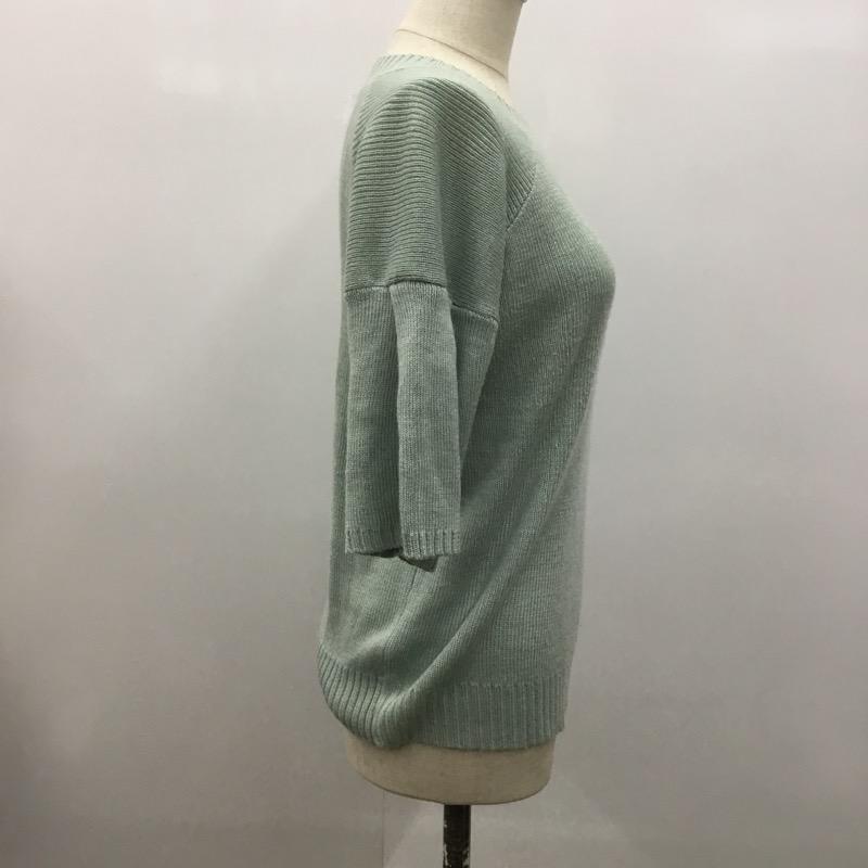 ダズリン dazzlin ニット、セーター  ドロップショルダー半袖ニット FREE 無地 緑 / グリーン /  レディース USED 古着 中古 10021691