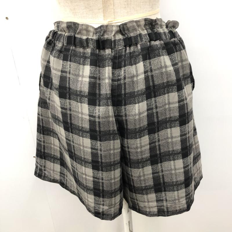 フレームワーク FRAMeWORK パンツ  ショートパンツ チェック 黒 / ブラック /  レディース USED 古着 中古 10021721