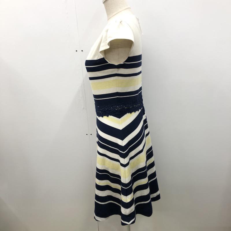 プロポーションボディドレッシング PROPORTION BODY DRESSING ワンピース  ボーダーワンピース 1 ボーダー柄 白 / ホワイト / X 紺 / ネイビー /  レディース USED 古着 中古 10021737