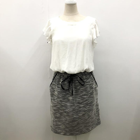 レストローズ L'EST ROSE ワンピース  切替ワンピース 2 無地 白 / ホワイト / X 灰 / グレー /  レディース USED 古着 中古 10021739