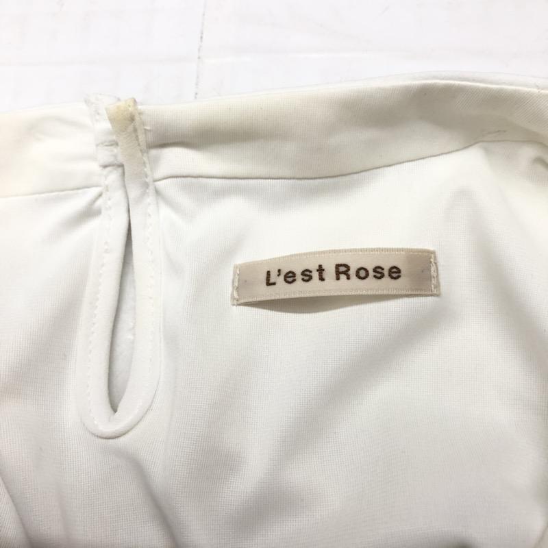 レストローズ L'EST ROSE ワンピース  切替ワンピース 2 無地 白 / ホワイト / X 灰 / グレー /  レディース USED 古着 中古 10021739