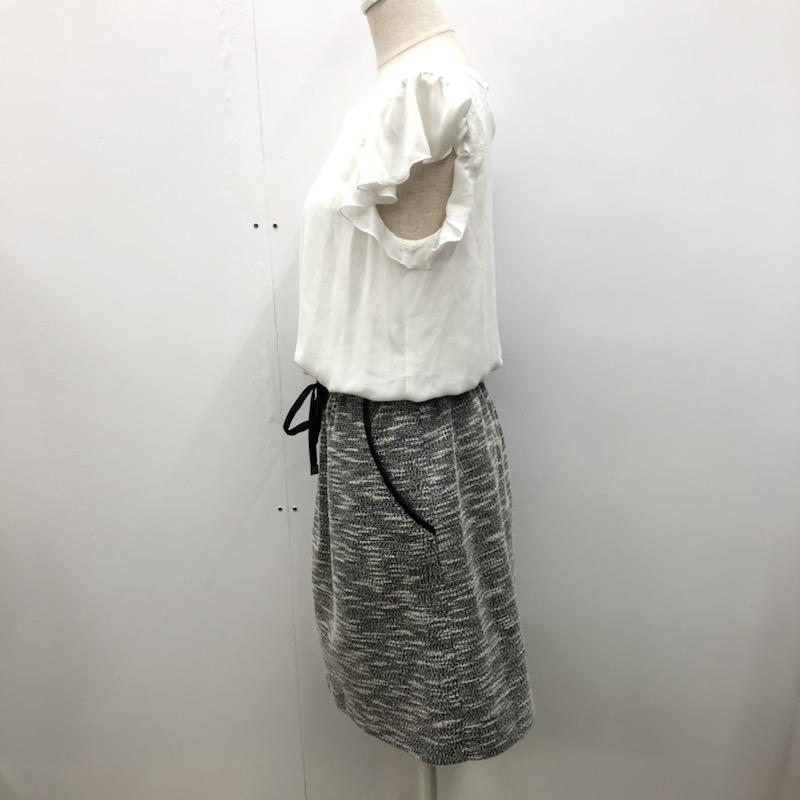 レストローズ L'EST ROSE ワンピース  切替ワンピース 2 無地 白 / ホワイト / X 灰 / グレー /  レディース USED 古着 中古 10021739