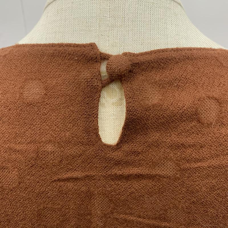 ビュル デ サボン bulle de savon ワンピース  半袖ドットワンピース FREE ドット 茶 / ブラウン /  レディース USED 古着 中古 10021783