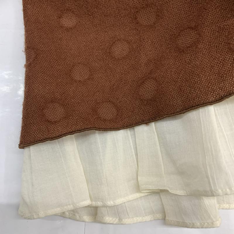 ビュル デ サボン bulle de savon ワンピース  半袖ドットワンピース FREE ドット 茶 / ブラウン /  レディース USED 古着 中古 10021783