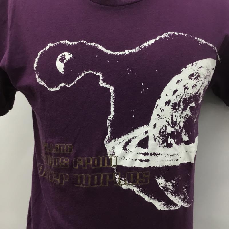 シップス SHIPS Tシャツ 半袖 無地 ロゴ S 無地 X ロゴ、文字 X プリント 紫 / パープル /  メンズ USED 古着 中古 10021817