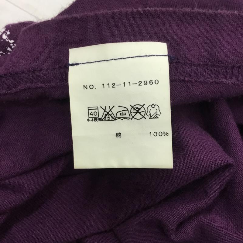 シップス SHIPS Tシャツ 半袖 無地 ロゴ S 無地 X ロゴ、文字 X プリント 紫 / パープル /  メンズ USED 古着 中古 10021817