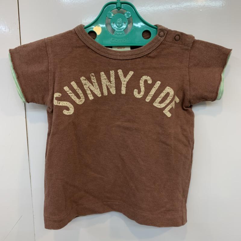 デニムダンガリー DENIM DUNGAREE Tシャツ 半袖 キッズ 半袖Tシャツ 80～85? 説明文参照 茶 / ブラウン /  ボーイズ USED 古着 中古 10021871