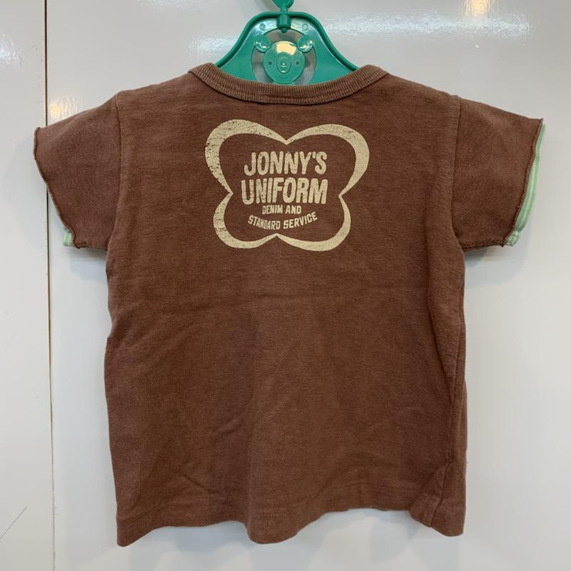 デニムダンガリー DENIM DUNGAREE Tシャツ 半袖 キッズ 半袖Tシャツ 80～85? 説明文参照 茶 / ブラウン /  ボーイズ USED 古着 中古 10021871