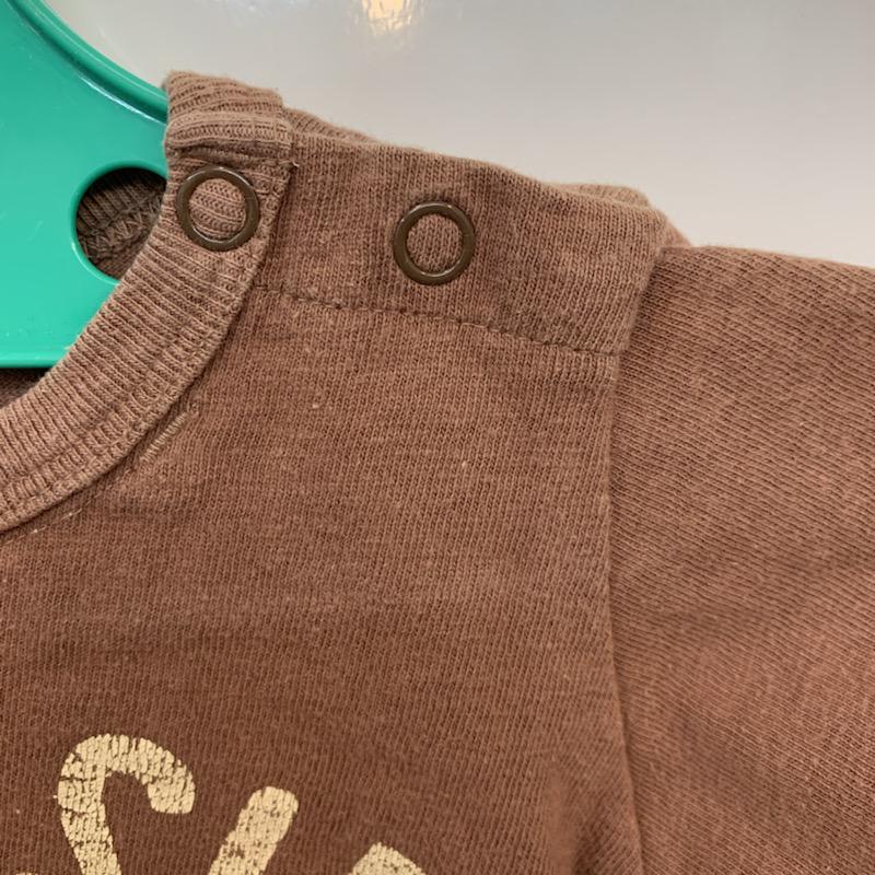 デニムダンガリー DENIM DUNGAREE Tシャツ 半袖 キッズ 半袖Tシャツ 80～85? 説明文参照 茶 / ブラウン /  ボーイズ USED 古着 中古 10021871