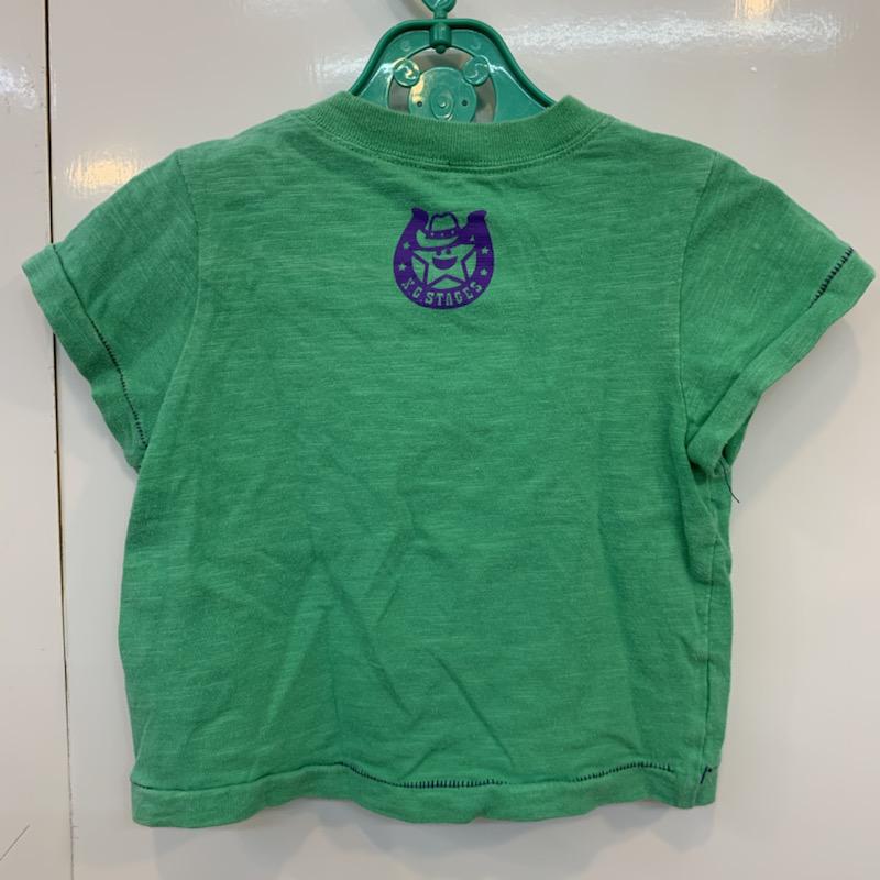 エックスガール X-girl Tシャツ 半袖 キッズ 半袖Tシャツ 80? 12M 緑 / グリーン /  ガールズ USED 古着 中古 10021886