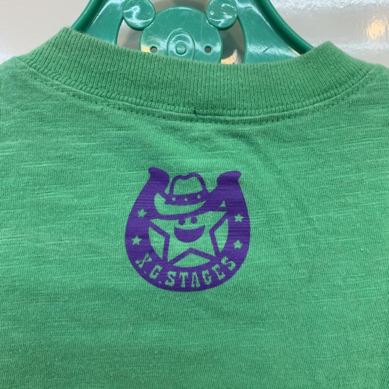 エックスガール X-girl Tシャツ 半袖 キッズ 半袖Tシャツ 80? 12M 緑 / グリーン /  ガールズ USED 古着 中古 10021886