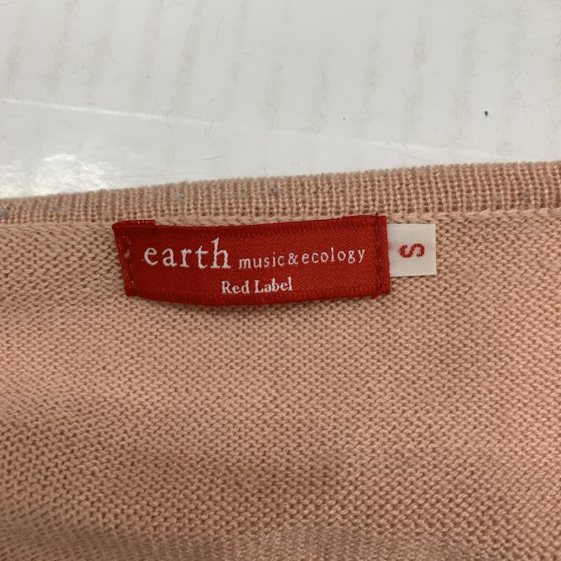 アースミュージックアンドエコロジー earth music&ecology ニット、セーター  セーター ビジュー付き S 無地 桃 / ピンク /  レディース USED 古着 中古 10021960