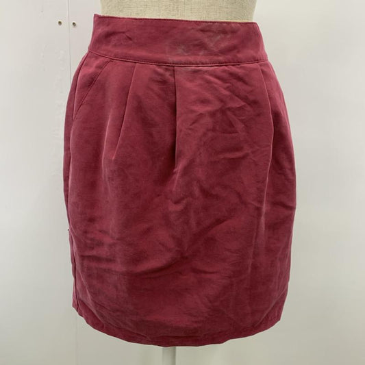 ヘザー Heather スカート ミニスカート スカート 無地 S 無地 えんじ / ワインレッド /  レディース USED 古着 中古 10021966