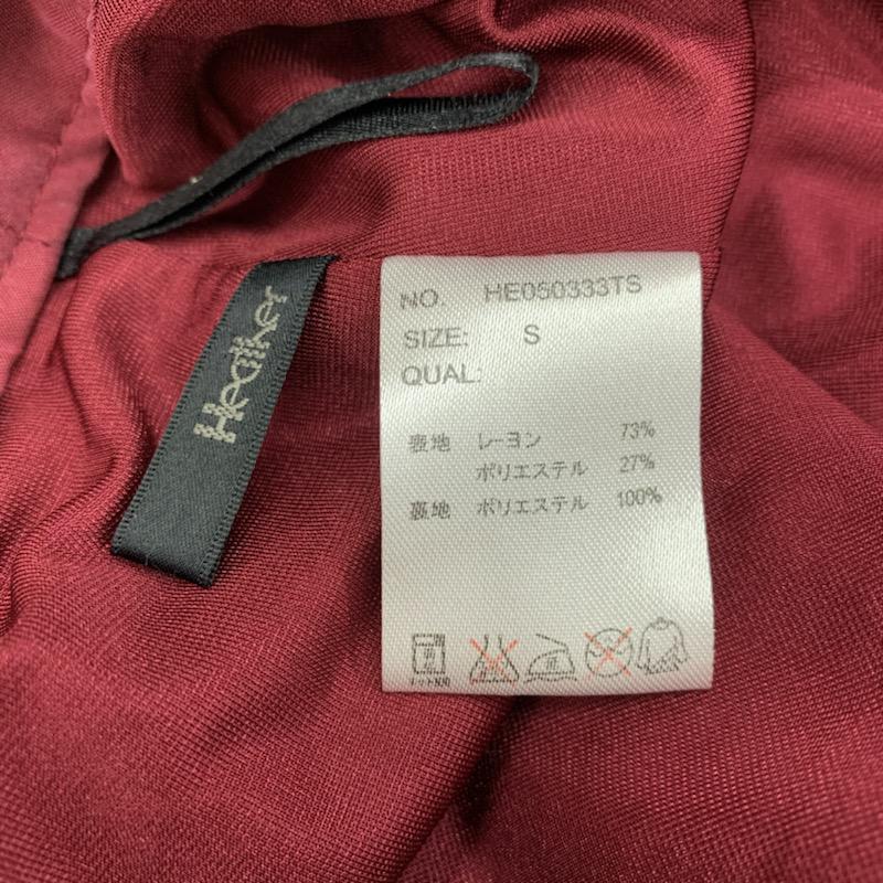 ヘザー Heather スカート ミニスカート スカート 無地 S 無地 えんじ / ワインレッド /  レディース USED 古着 中古 10021966