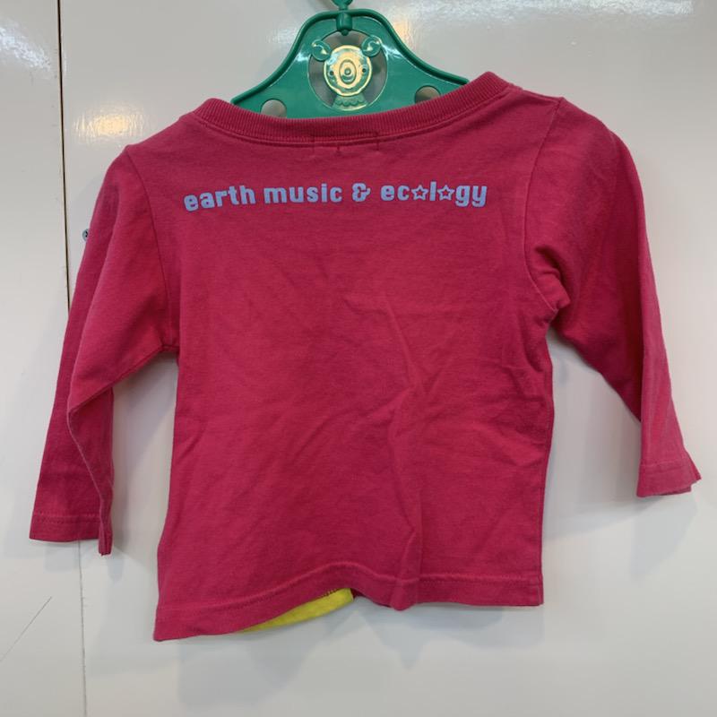 アースミュージックアンドエコロジー earth music&ecology Tシャツ 長袖 キッズ ロンＴ 80? 0 ガールズ USED 古着 中古 10022022