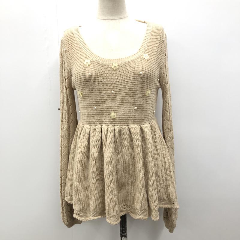 イング INGNI チュニック  セーター ニット M ベージュ / ベージュ /  レディース USED 古着 中古 10022115
