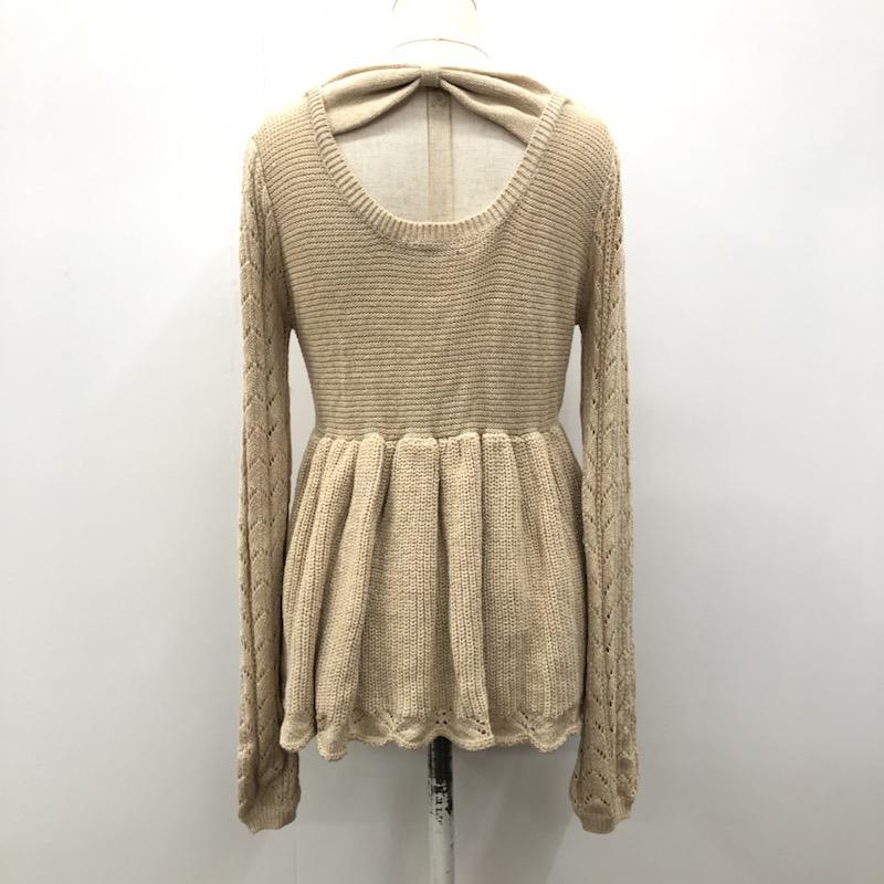 イング INGNI チュニック  セーター ニット M ベージュ / ベージュ /  レディース USED 古着 中古 10022115