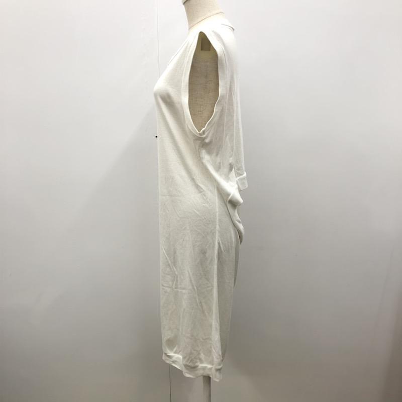 オキラク OKIRAKU ワンピース  ワンピース ノースリーブ FREE 無地 白 / ホワイト /  レディース USED 古着 中古 10022332