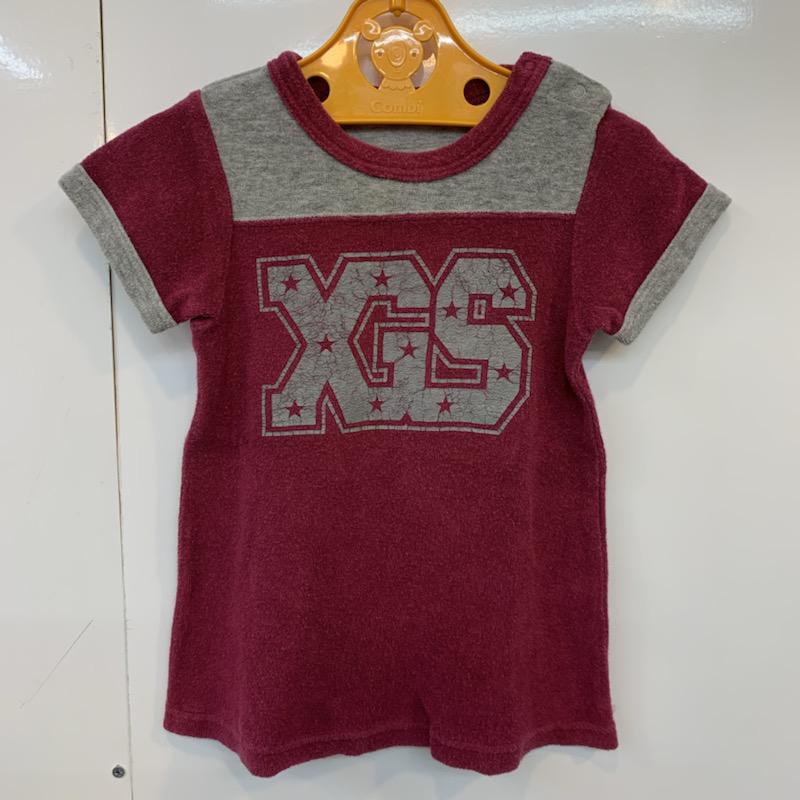 エックスガール X-girl チュニック 半袖 キッズ 12M（80?） 12M 無地 ガールズ USED 古着 中古 10022557