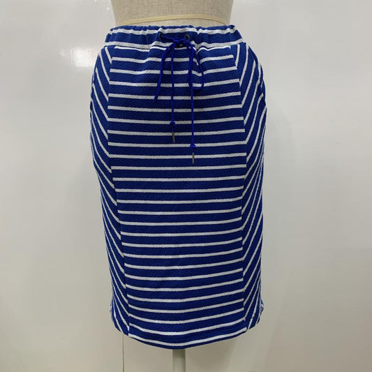 アズールバイマウジー AZUL BY MOUSSY スカート ひざ丈スカート タイトスカート ボーダー タグ付き S ボーダー柄 青 / ブルー / X 白 / ホワイト /  レディース USED 古着 中古 10022563