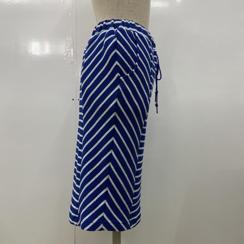 アズールバイマウジー AZUL BY MOUSSY スカート ひざ丈スカート タイトスカート ボーダー タグ付き S ボーダー柄 青 / ブルー / X 白 / ホワイト /  レディース USED 古着 中古 10022563
