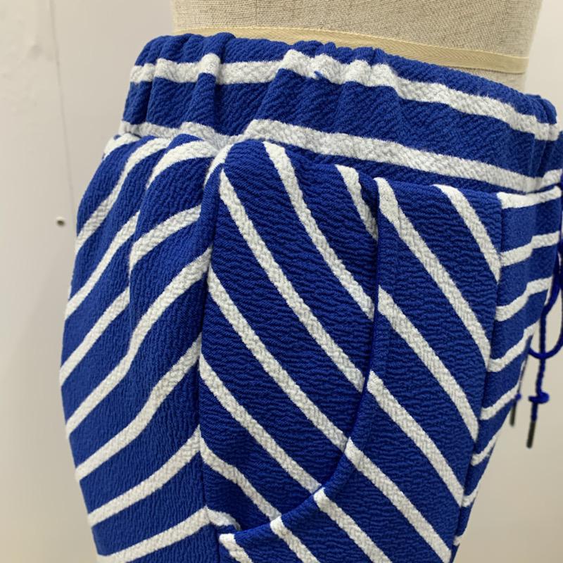 アズールバイマウジー AZUL BY MOUSSY スカート ひざ丈スカート タイトスカート ボーダー タグ付き S ボーダー柄 青 / ブルー / X 白 / ホワイト /  レディース USED 古着 中古 10022563