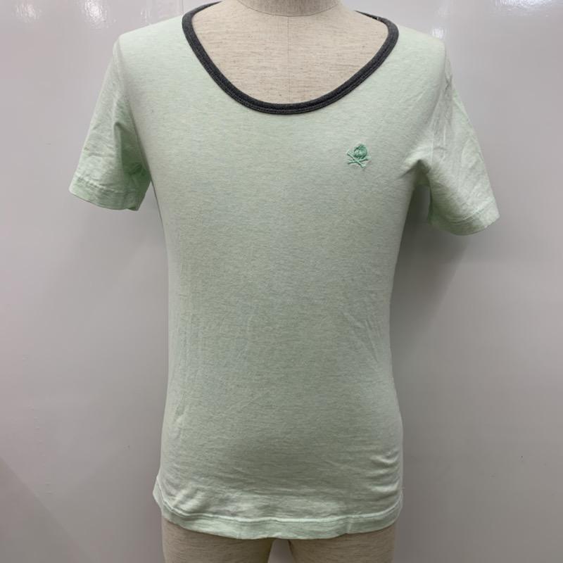 ビームス BEAMS Tシャツ 半袖 無地 ワンポイント S 無地 X ワンポイント 薄緑 / ライトグリーン /  メンズ USED 古着 中古 10022763