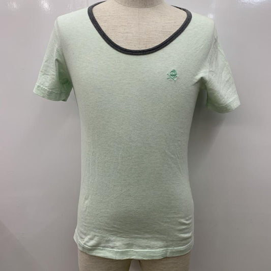 ビームス BEAMS Tシャツ 半袖 無地 ワンポイント S 無地 X ワンポイント 薄緑 / ライトグリーン /  メンズ USED 古着 中古 10022763