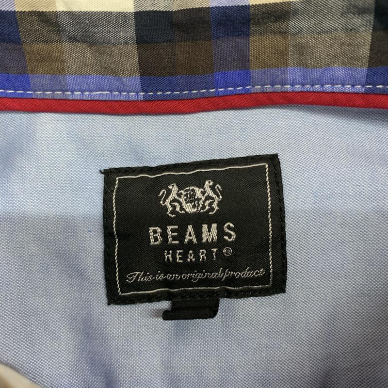 ビームス ハート BEAMS HEART シャツ、ブラウス  半袖シャツ チェック S チェック メンズ USED 古着 中古 10022790
