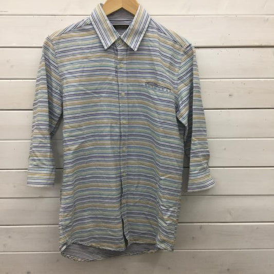 チャオパニック CIAOPANIC シャツ、ブラウス  七分丈シャツ ボーダー M ボーダー柄 メンズ USED 古着 中古 10022791