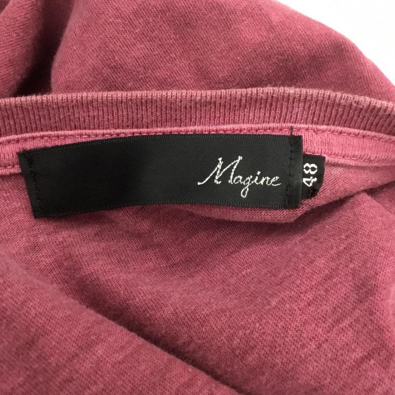 マージン Magine Tシャツ 半袖 無地 ロゴ 48 無地 えんじ / ワインレッド /  メンズ USED 古着 中古 10022805