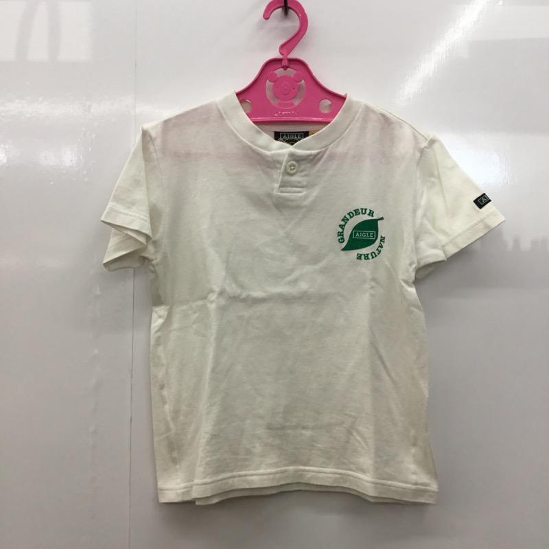 エーグル AIGLE Tシャツ 半袖 無地 ワンポイント 110cm 無地 X ワンポイント 白 / ホワイト /  ボーイズ USED 古着 中古 10022841