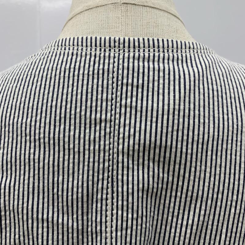 イネド INED ジャケット、上着 ジャンパー、ブルゾン ストライプ 7 ストライプ 白 / ホワイト / X 紺 / ネイビー /  レディース USED 古着 中古 10022889