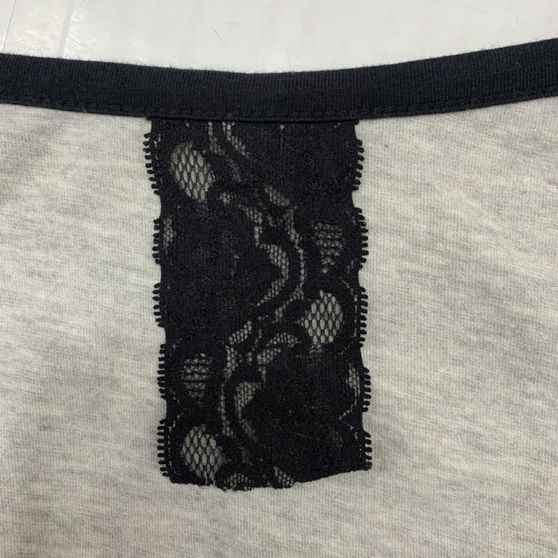 リエンダ rienda Tシャツ 長袖 ロンT FREE 無地 X キャラクター 灰 / グレー / X 黒 / ブラック /  レディース USED 古着 中古 10022993