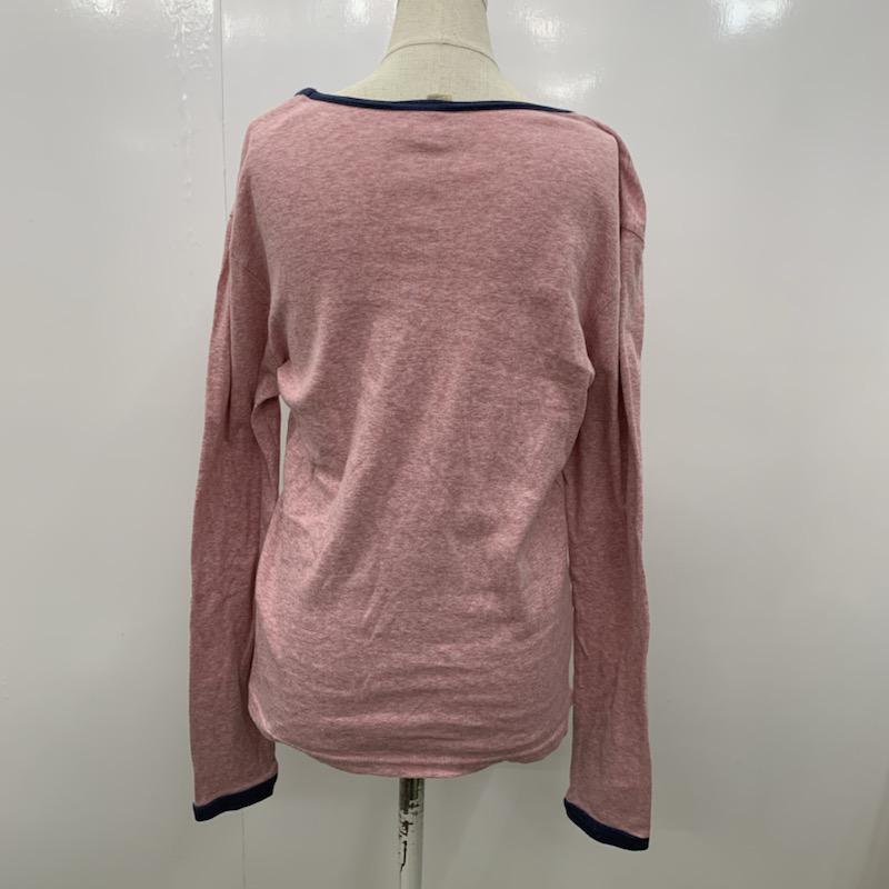 フリークスストア FREAK'S STORE Tシャツ 長袖 ロンT 長袖カットソー 無地 M 無地 紺 / ネイビー / X 桃 / ピンク /  レディース USED 古着 中古 10023024