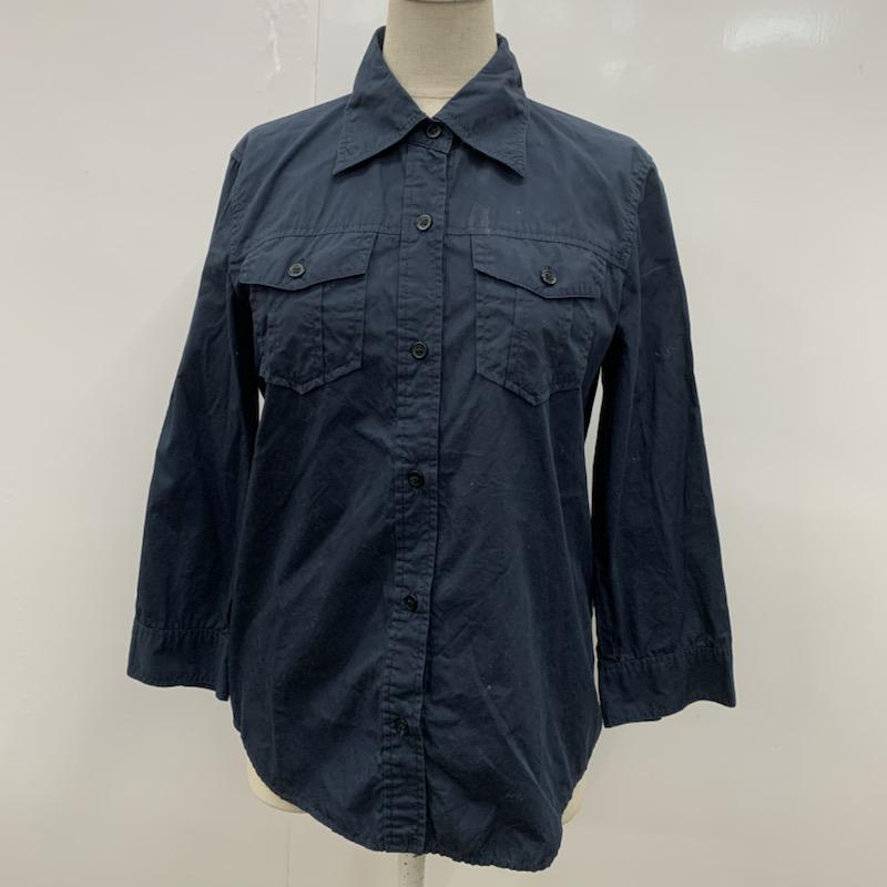 アイアイエムケー IIMK シャツ、ブラウス  ミリタリーシャツ 38 無地 紺 / ネイビー / navy レディース USED 古着 中古 10023781