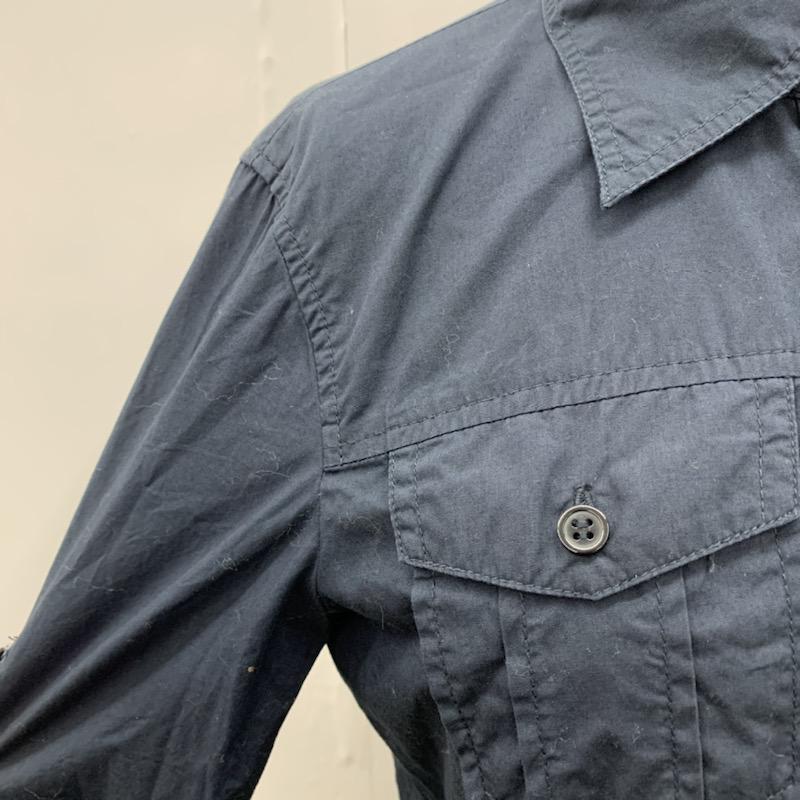 アイアイエムケー IIMK シャツ、ブラウス  ミリタリーシャツ 38 無地 紺 / ネイビー / navy レディース USED 古着 中古 10023781