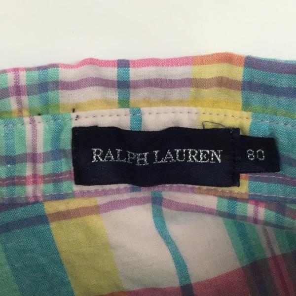 ラルフローレン RALPHLAUREN シャツ、ブラウス 半袖 ノースリーブシャツ キッズ 80cm 80cm チェック ガールズ USED 古着 中古 10024465