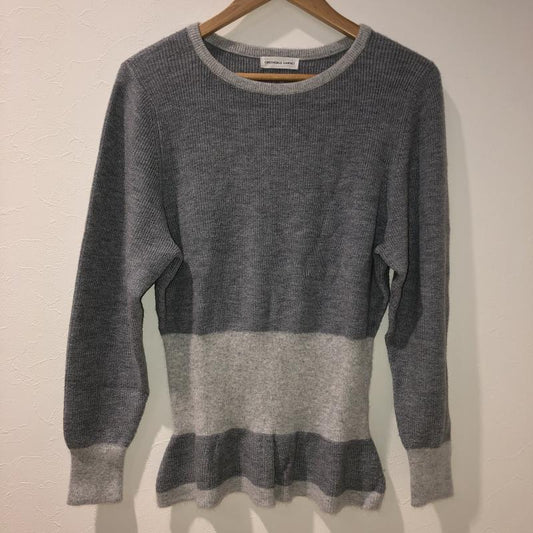 グリーンデイル ガーネット GREENDALE GARNET ニット、セーター 長袖 L 無地 灰 / グレー / gray レディース USED 古着 中古 10029076