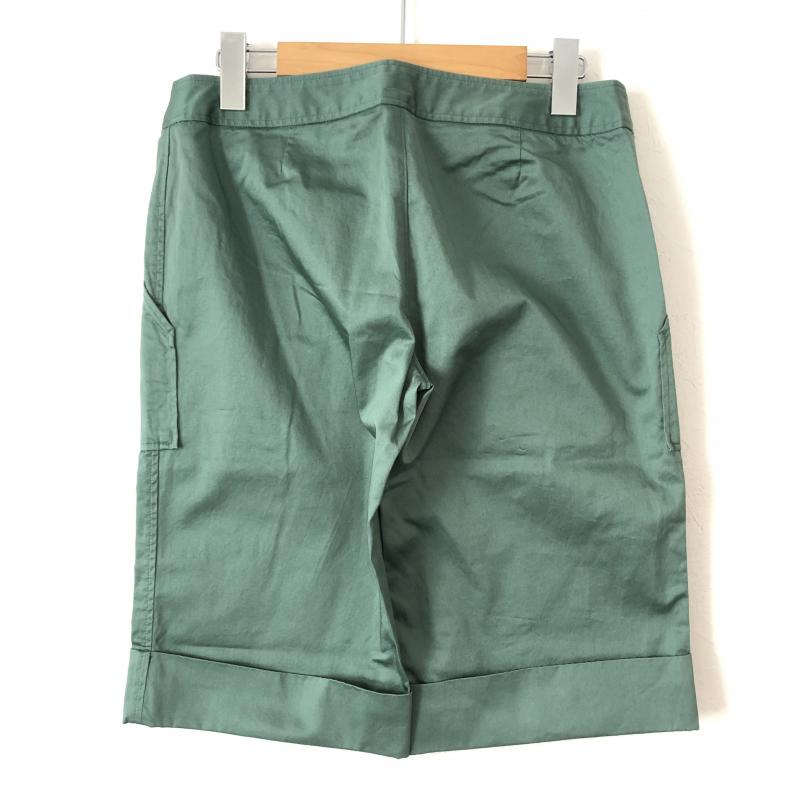 アナイ ANAYI パンツ ショートパンツ ハーフパンツ　ロールアップ　センタープレス　ワーク 38 無地 緑 / グリーン / green X カーキ / カーキ / khaki レディース USED 古着 中古 10029099